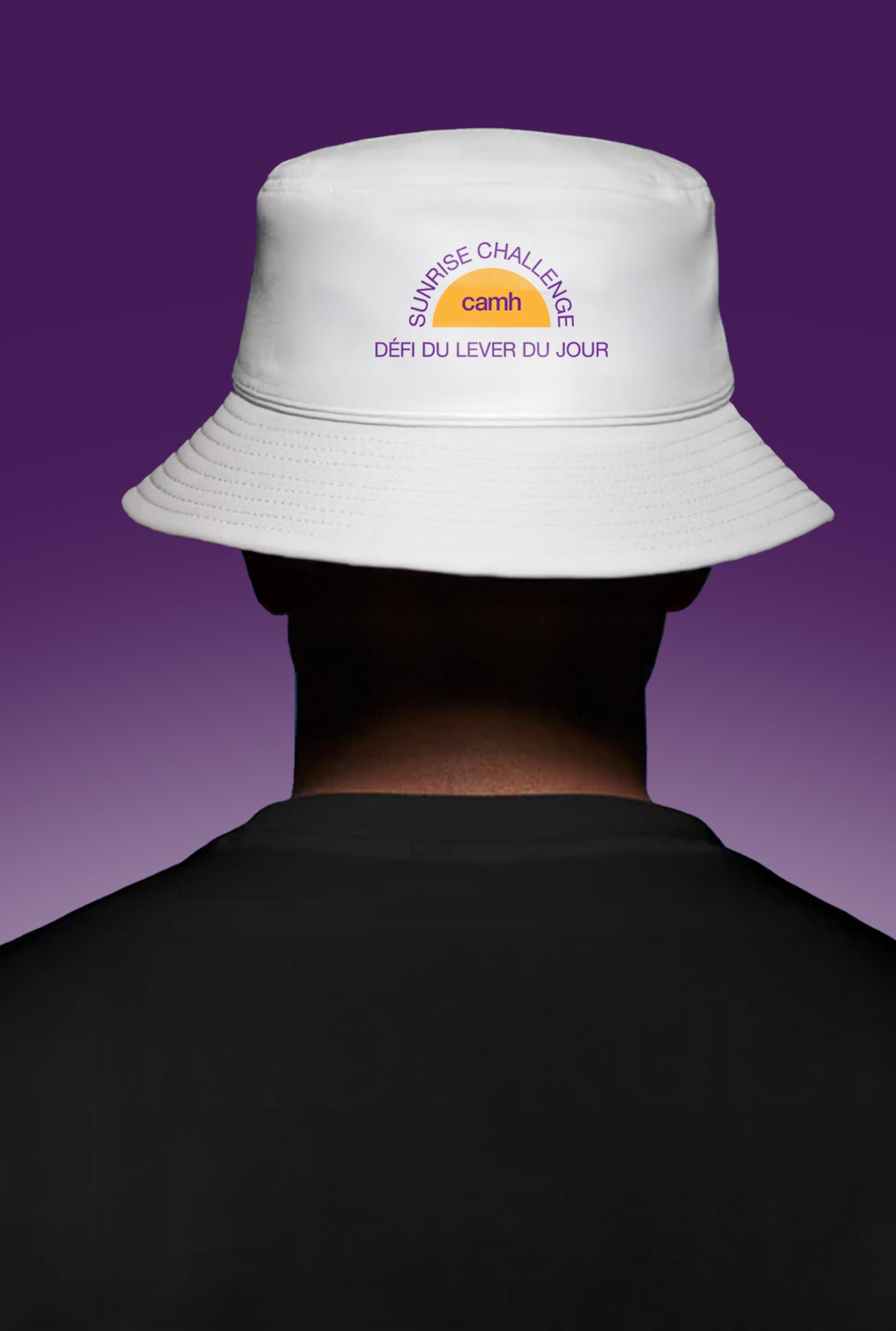 CAMH Sunrise Challenge Reversible Bucket Hat - Yellow/White