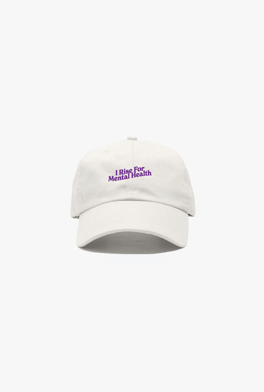 I Rise For Mental Health Dad Cap - White